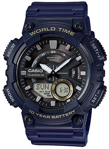 Casio Мужские часы, Casio Collection Standard (Старая модель), AEQ-110W-2AJF, Черный