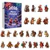 Animal Ornament Box Advent Calendar with Day Countdown Decors 24 Hanging Acrylic Charms for Christmas Thanksgiving Holiday Gift Pendants