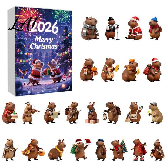 Animal Ornament Box Advent Calendar with Day Countdown Decors 24 Hanging Acrylic Charms for Christmas Thanksgiving Holiday Gift Pendants