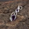 Удивительный кулон с африканским аметистом, Кулон с драгоценным камнем ручной работы, Кулон из стерлингового серебра 925 пробы, Бохо-украшение, Для подарка на помолвку
