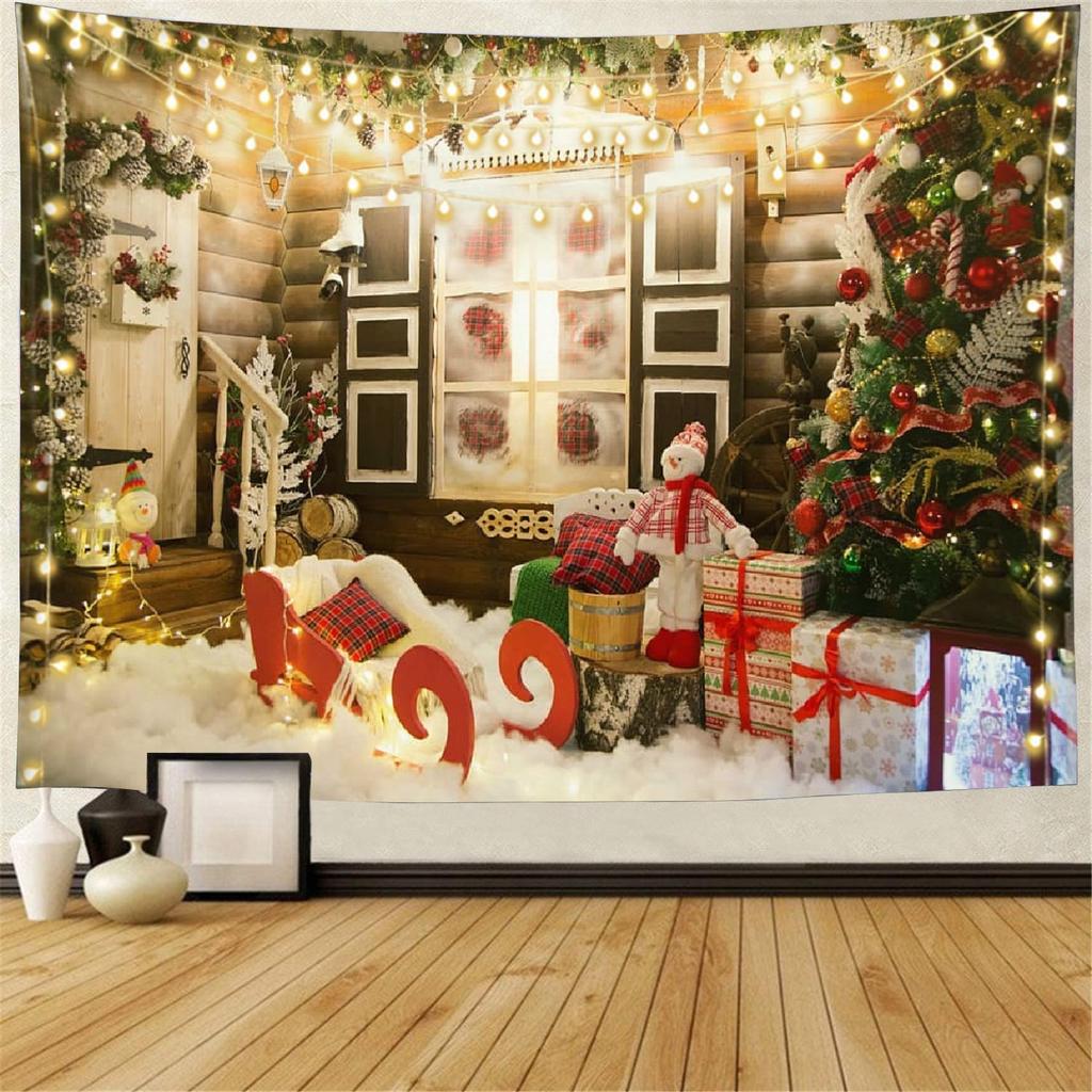 Snow Wall Hanging Tapestry Christmas Wall Hanging Tree Wall Hanging Gorgeous Christmas Tree Fireplace Gifts