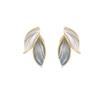 Leaf stud earrings design advanced simple and versatile temperament earrings ins new niche earrings