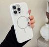 Liquid Silicone MagSafe Magnetic Phone Case for iPhone 15 14 13 Pro Max Solid Color Shockproof Cover