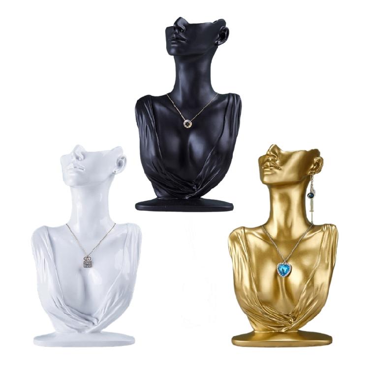 Модный стенд для демонстрации ожерелий в форме манекена, держатель для ювелирных изделий для выставочных залов