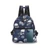 Ghost Skull Print Backpack Computer Laptop Shoulder Bag Halloween Oxford School Bag for Women GirlsTravel Daypack KTY