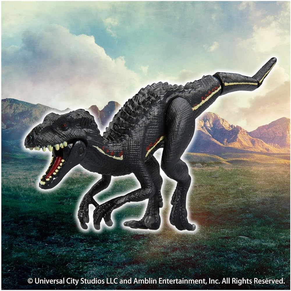 Takara Tomy Ania Jurassic World Indoraptor Toy with Battle Card for Ages 3 and Up