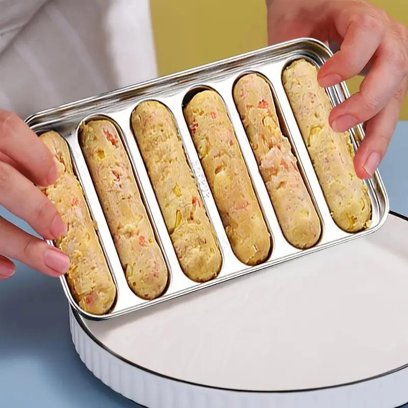 6 в 1 Колбасница Форма из нержавеющей стали DIY Хот-дог Ручная форма для ветчинной колбасы Кухонный инструмент для изготовления и охлаждения хот-догов