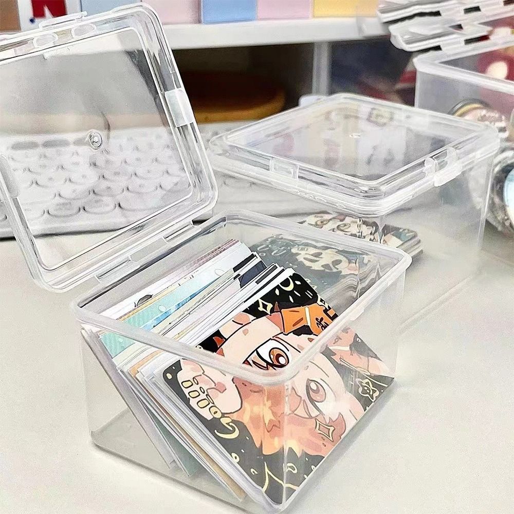 Rectangular Shape Collection Box with Lid Cards Box Multi-purpose Storage Case for Storing Jewelry