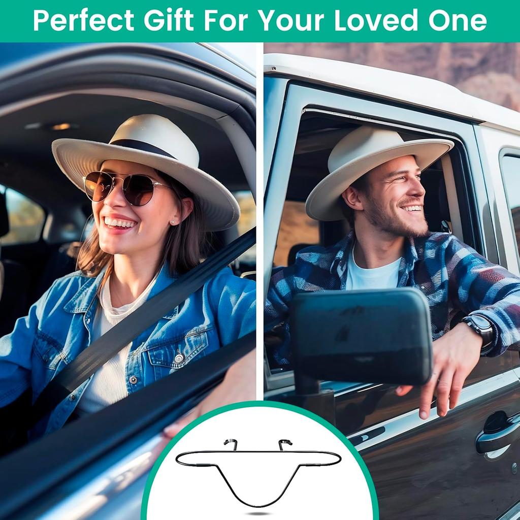 Складная вешалка для шляп для автомобиля, держатель для ковбойской шляпы для грузовика, внедорожника, легкового автомобиля(Сохраняйте форму шляпы), Автомобильный держатель для каски на спинку сиденья, вешалка для одежды в автомобиль, ковбой