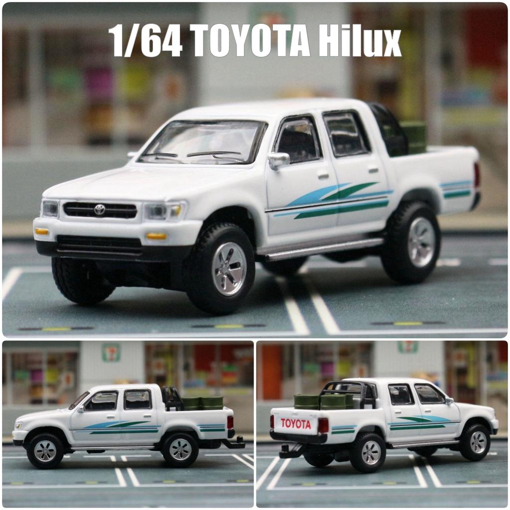 1/64 TOYOTA Hilux Pickup Truck Miniature Toy Car Vehicle Premium Model Free Wheels Diecast Metal Alloy Collection Gift