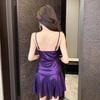 Платье Bar Disco с плиссировкой и открытой спиной - Сексуальный нишевый дизайн, стиль горячей девушки