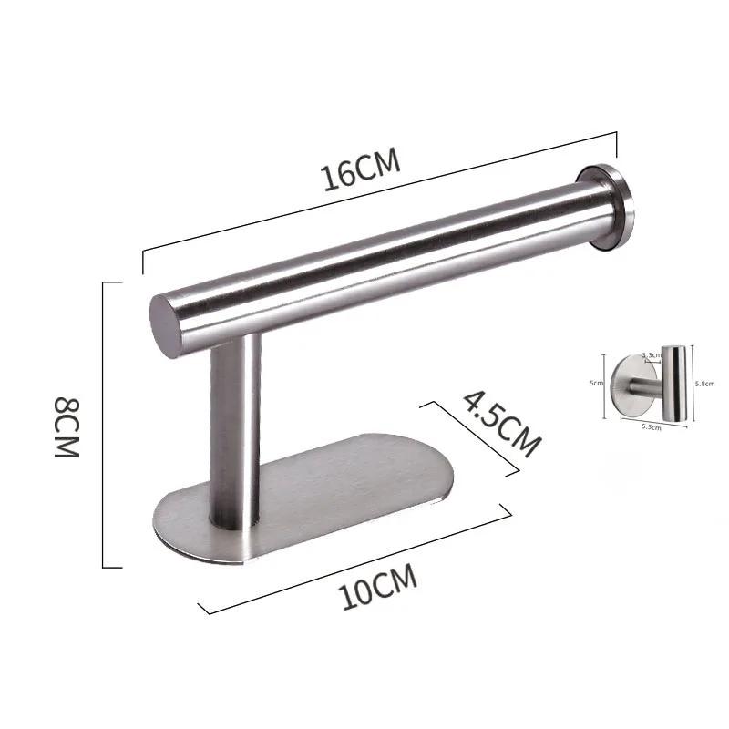 Держатель для бумажных полотенец из нержавеющей стали, держатель для туалетной бумаги, не требующий перфорации, шкаф для хранения, аксессуары для ванной комнаты, подставка для салфеток