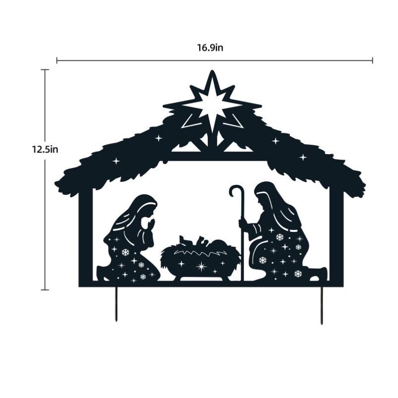 Знак-вставка в землю Металлический Крест для Садовой Декорации