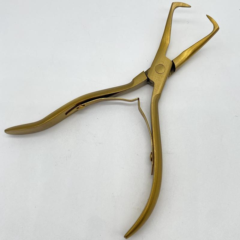 1 предмет, 5,5-дюймовые серебряные зажимы из нержавеющей стали, плоскогубцы для наращивания волос с двумя крючками, инструменты для удаления кератиновых наращенных волос