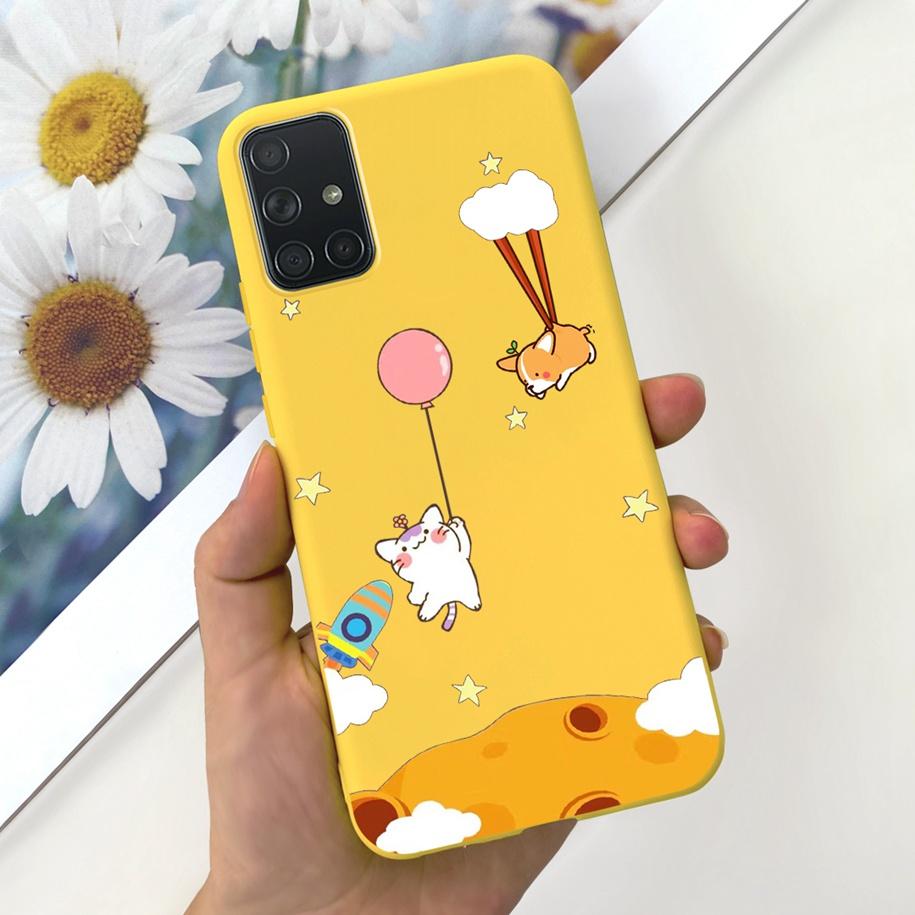 Чехол для телефона Samsung A51 A71 A31 Модный узор Жидкий силикон Полная защита Задняя крышка для Samsung Galaxy A 51 71 31 Capa