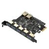 USB 3.2 Expansion Card, 7-портовый адаптер: 5 задних портов + 19-контактная передняя панель, двухъядерный GEN1 D720201, 5 Гбит/с