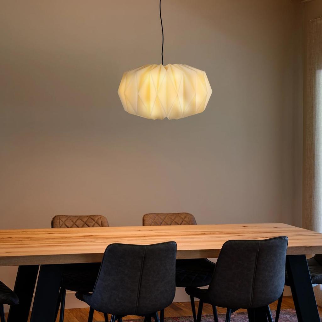 Mikikit 2 Pcs Origami Lantern Shade Lampshade Paper Diy Light Cover Origami Paper Lamp Cover House Ornaments Pendant Lamp Shade Paper Lampshade