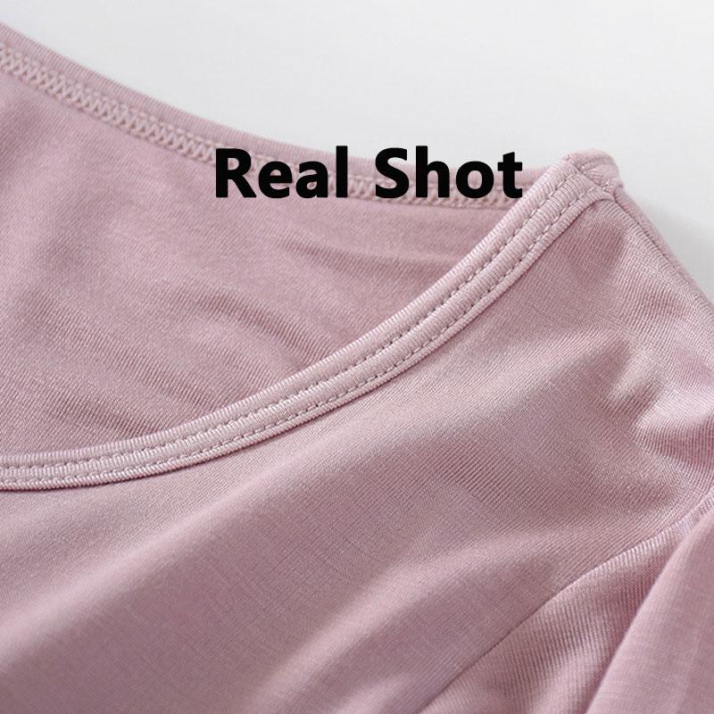 M-3XL 9 цветов женские модальные хлопковые футболки со встроенным бюстгальтером с подкладкой, футболки для женщин