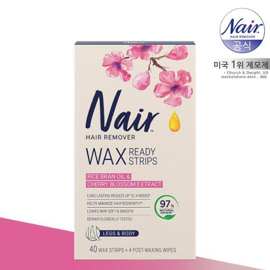 40 Nare Body Hair Removal Wax Strips + 4 Finishing Tissues