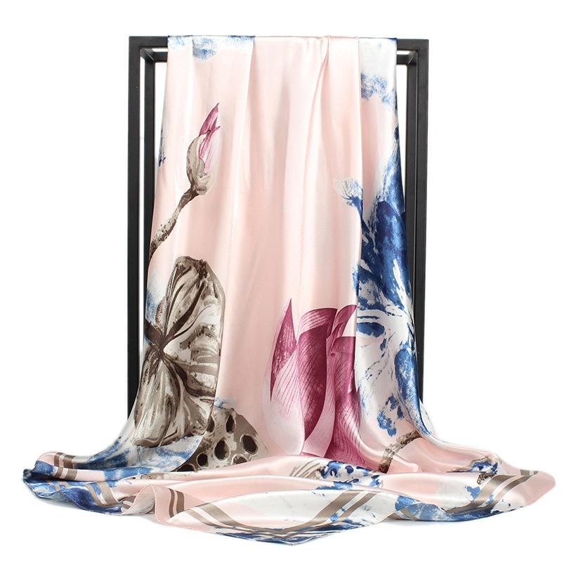 High-quality Luxurious Silk Scarves Headband Scarfs Neck Scarf For Women Chain Silk Scarf Women's Decorative Shawl