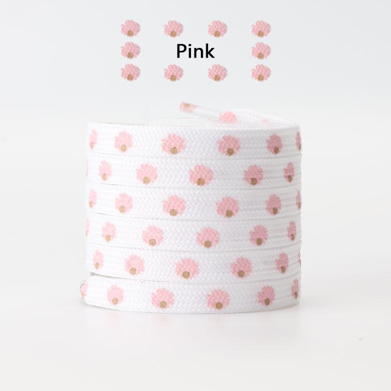 Плоские шнурки для кроссовок Шнурки для обуви с сердечками и любовью Цветы Маленькие ромашки Сакура Шнурки для обуви Высокие холщовые шнурки для обуви