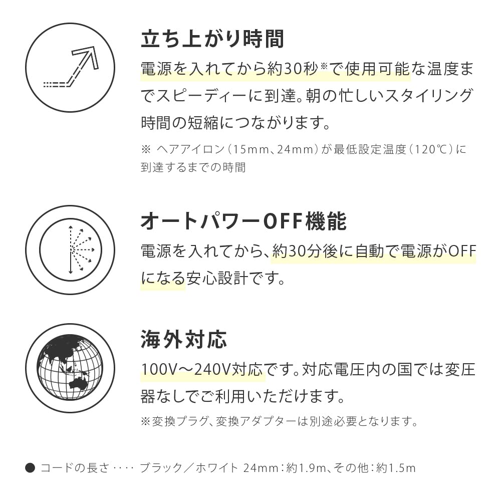 SALONIA Hair Straight Iron Chilling Green 24mm Iron Home Appliance Beauty Beauty Appliance Hair Care Professional Specification [2022 Spring/Summer