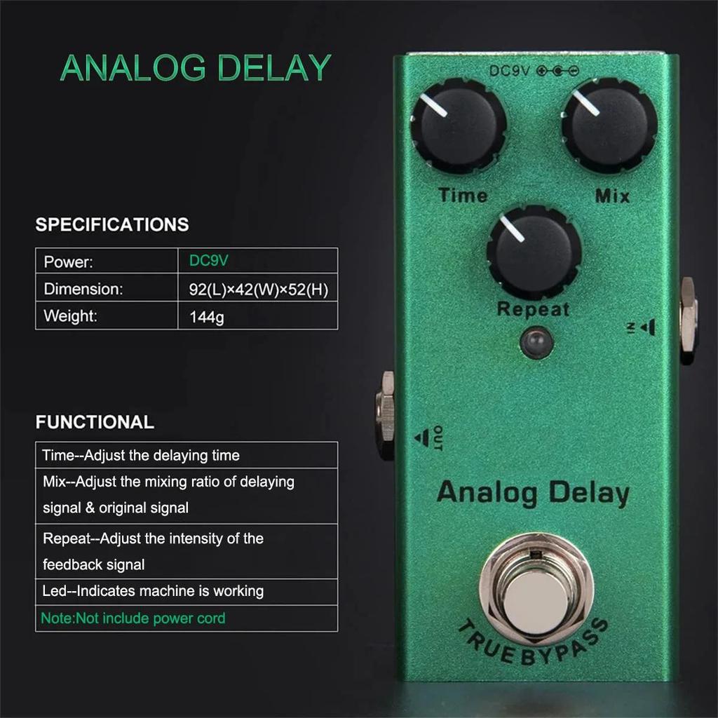 Педаль эффектов для электрогитары Vintage Overdrive Distortion Chorus Delay Tremolo