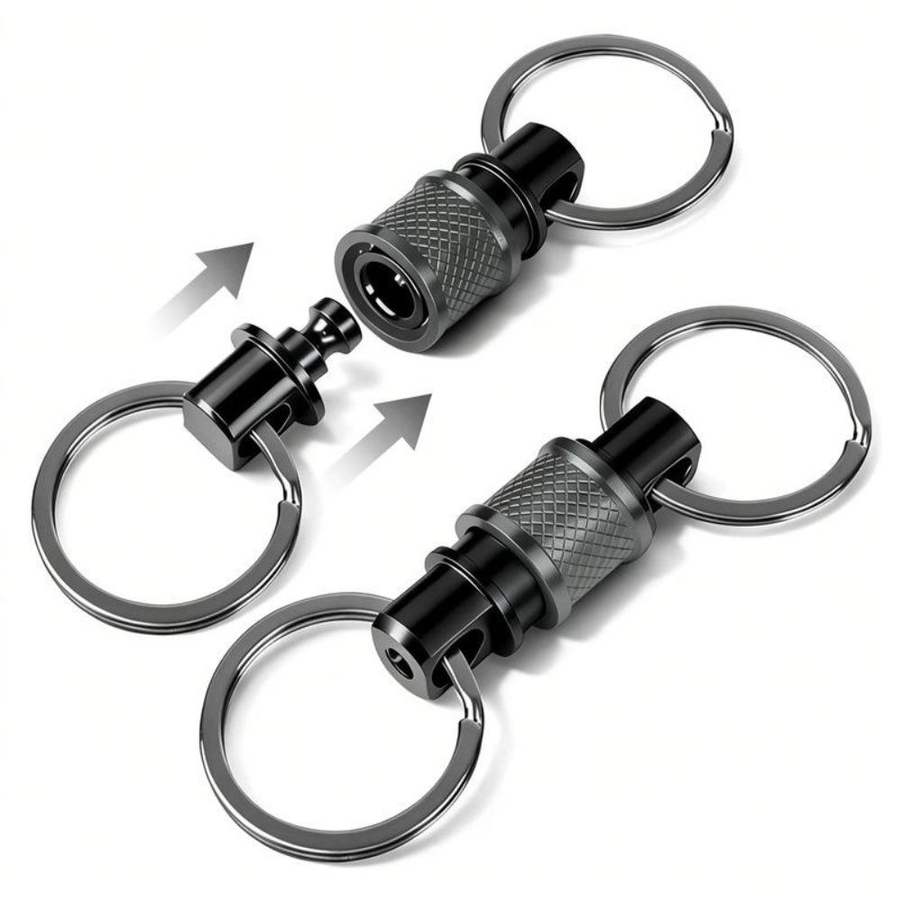 360 Degree Rotation Detachable Keychain Clip Retractable Key Chain  Hiking Accessories