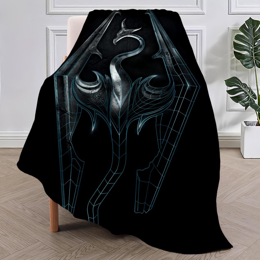 Плед Игровой v S-skyrim-s Плюшевый E-elder-s Подушка для сна Ковер для дивана для Гостиной S-Scrolls Офис Спальня День Рождения Дом Путешествия Детские Подарки