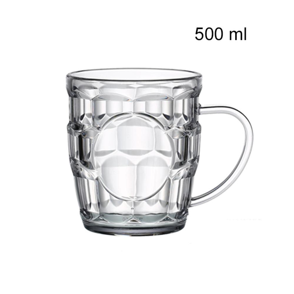 Imitation Glass Beer Mug Transparent Drinking Cup Durable Water Tumbler Restaurant