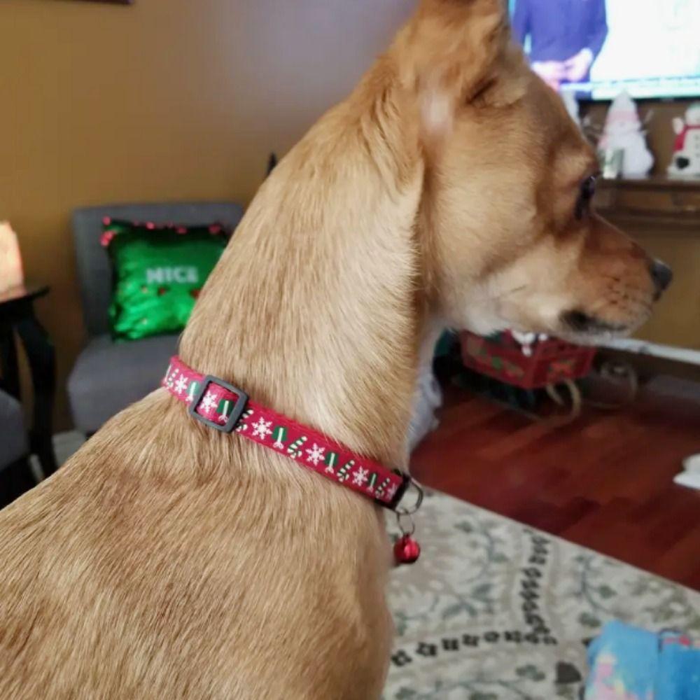 with Bell Christmas Cat Collar Polypropylene Elk Dog Necklace Christmas Pet Collar New Year
