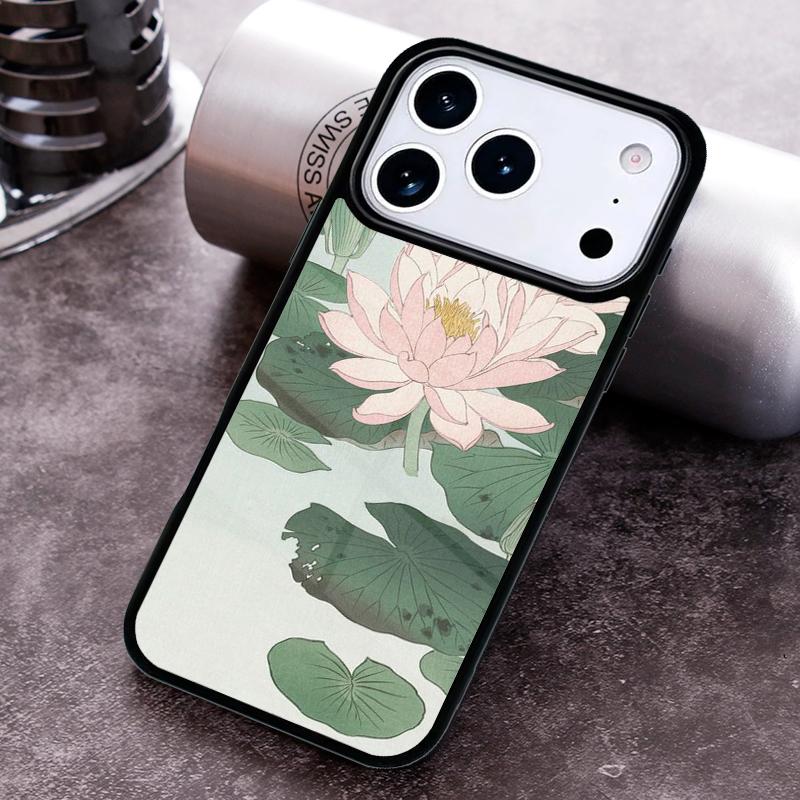 Чехол для телефона с цветком лотоса для iPhone 17 16 15 Pro Max Air 14 13 12 11 Plus Ударопрочный чехол
