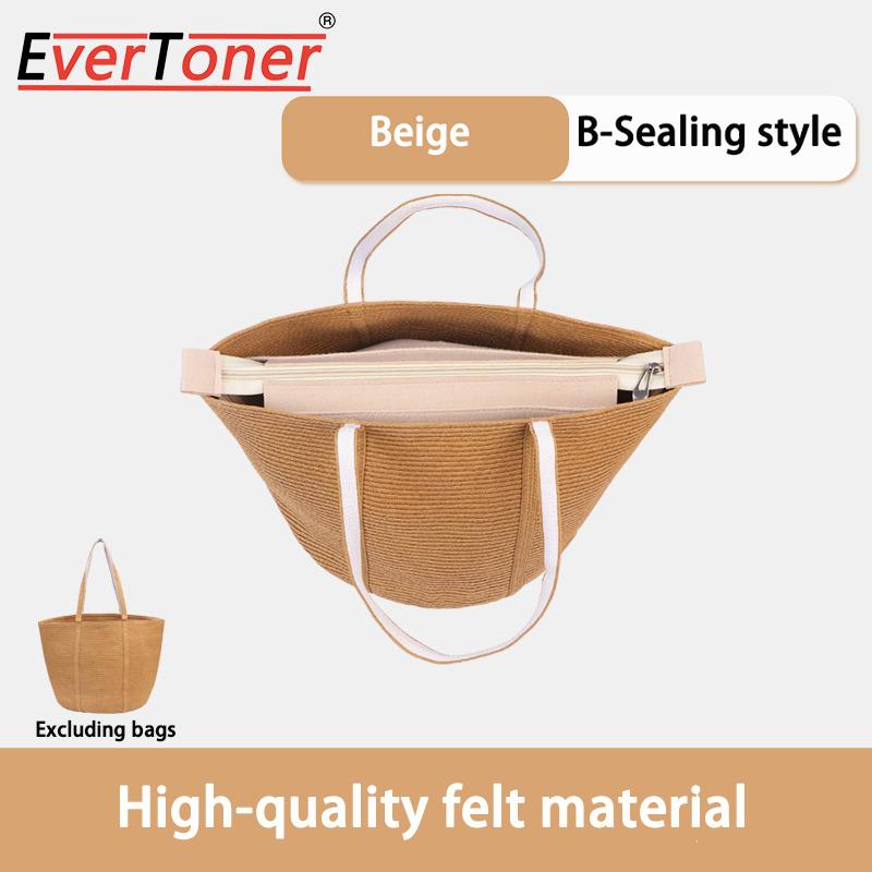 Органайзер-вкладыш EverToner из войлока Подходит для соломенной сумки M-ji Сумка для хранения из войлочной ткани Косметичка Дорожные внутренние сумки
