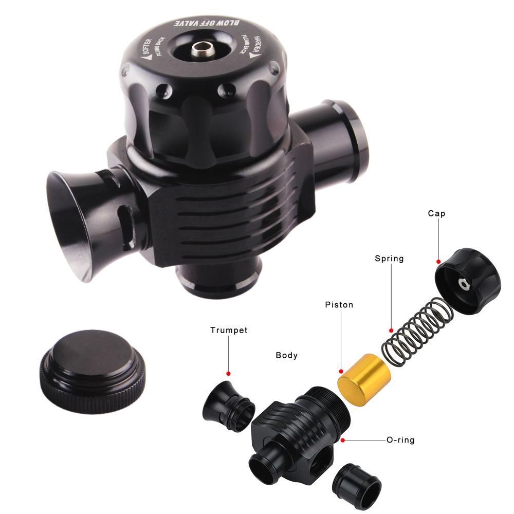 Universal 25mm Dual Port Aluminum Splitter Dump Blow off Turbo BOV Valve for VAG 1.8T Engine Performance Modification