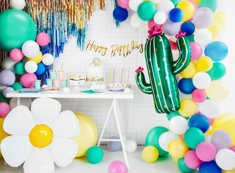 Partydeco Kurtyna Party Kolor Niebieski 90X250Cm