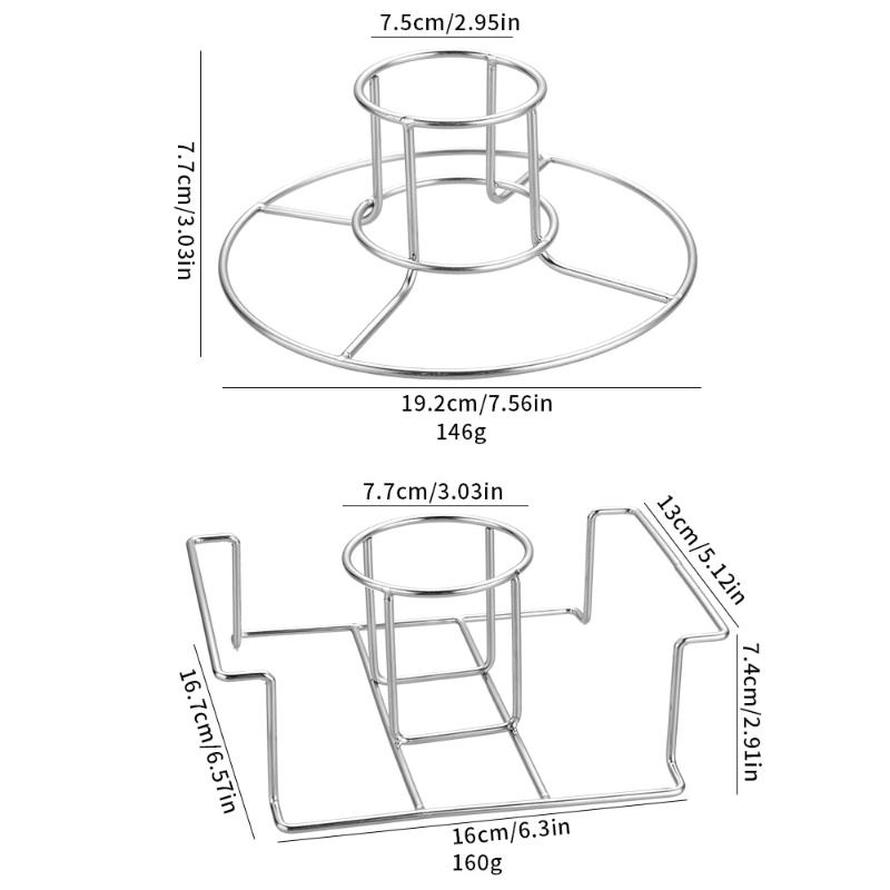 Решетка для жарки курицы с антипригарным покрытием из пищевой нержавеющей стали, вертикальный держатель для курицы, сковороды для барбекю, кухонные аксессуары