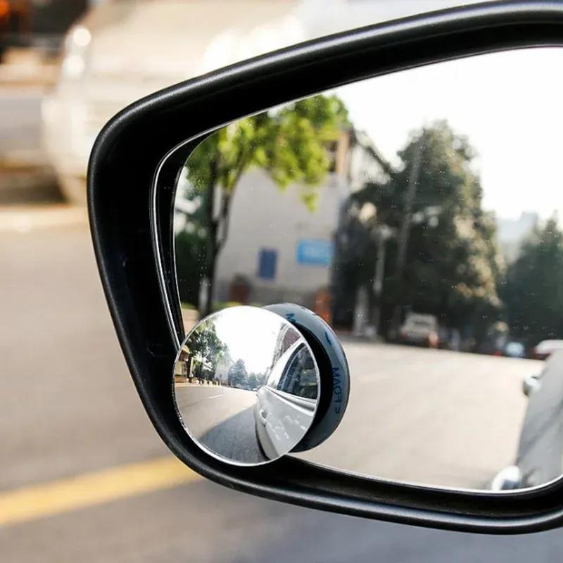 Зеркало мертвой зоны автомобиля с вращением на 360°, широкоугольное, регулируемое, маленькое круглое выпуклое зеркало, вспомогательное зеркало заднего вида для парковки