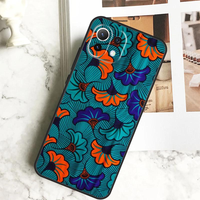 African Wax Fabric Cover For POCO M6 X6 Pro X3 X4 X5 M5s F3 F5 Xiaomi 13T Pro 11T 12T 12 13 Lite 14 Ultra Case