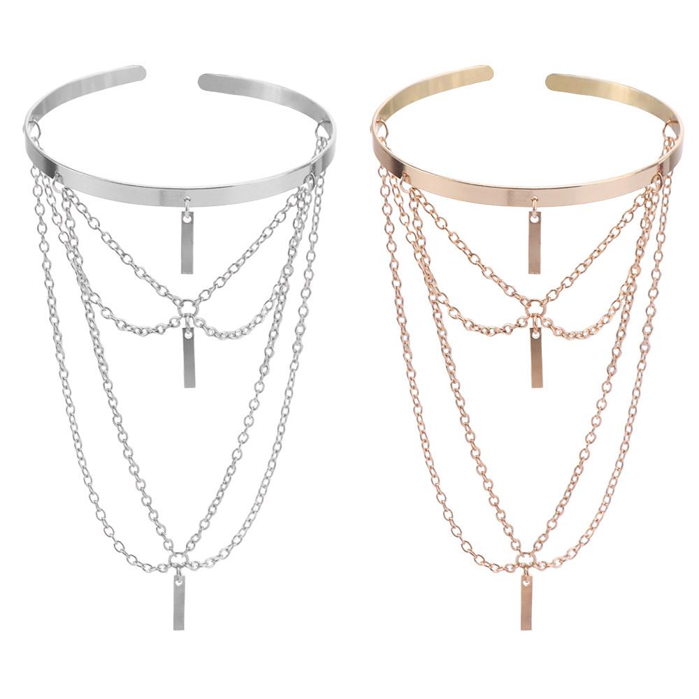 Zinc Zinc Alloy Armlet Body Chain Silver Upper Arm Bracelet Fashion Adjustable Armband Party