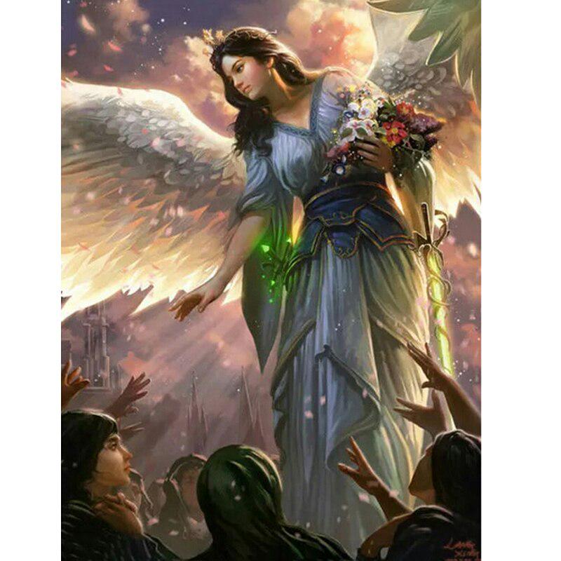 Алмазная картина DIY Кубик Рубика Алмазная вышивка Ангелы приходят на Землю Мозаика Подарок Алмаз