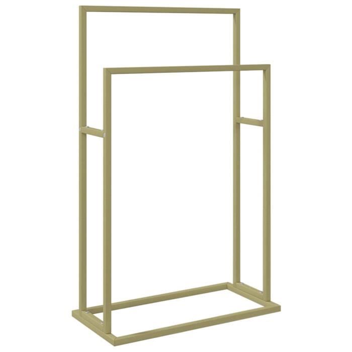 VidaXL Freestanding Towel Rack Gold 48x24x78.5 Cm Iron 343089