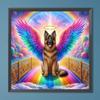 5D DIY Полная круглая выкладка алмазной мозаики Набор «Собака» Домашний декор Искусство и ремесло