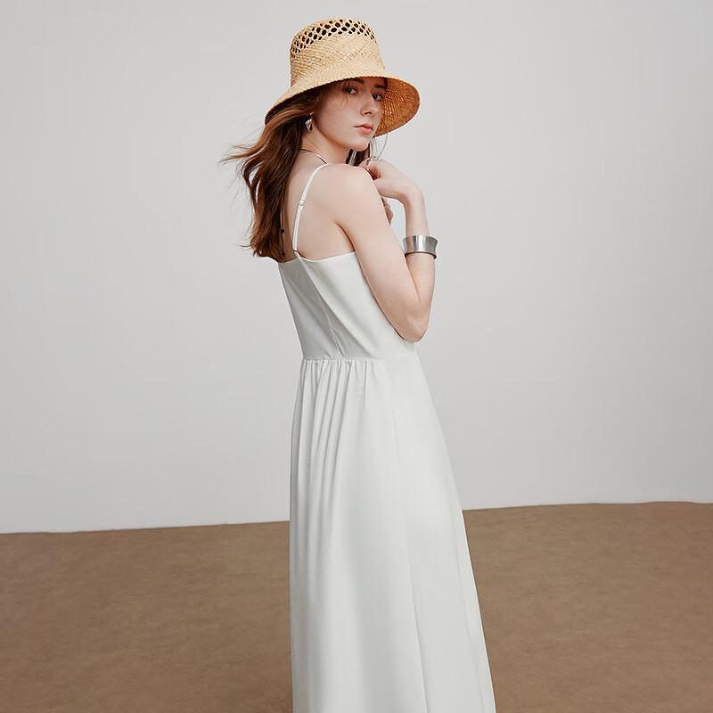 Chuyu 2025 Платье-комбинация с V-образным вырезом из лиоцелла с прохладным прикосновением и кружевной отделкой