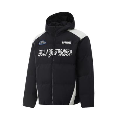 Li Ning X League Of Legends Collaboration, серия Shattered City, цветной блок с буквами, капюшон, удобная короткая куртка-пуховик, унисекс, верхняя одежда AYMU717-2