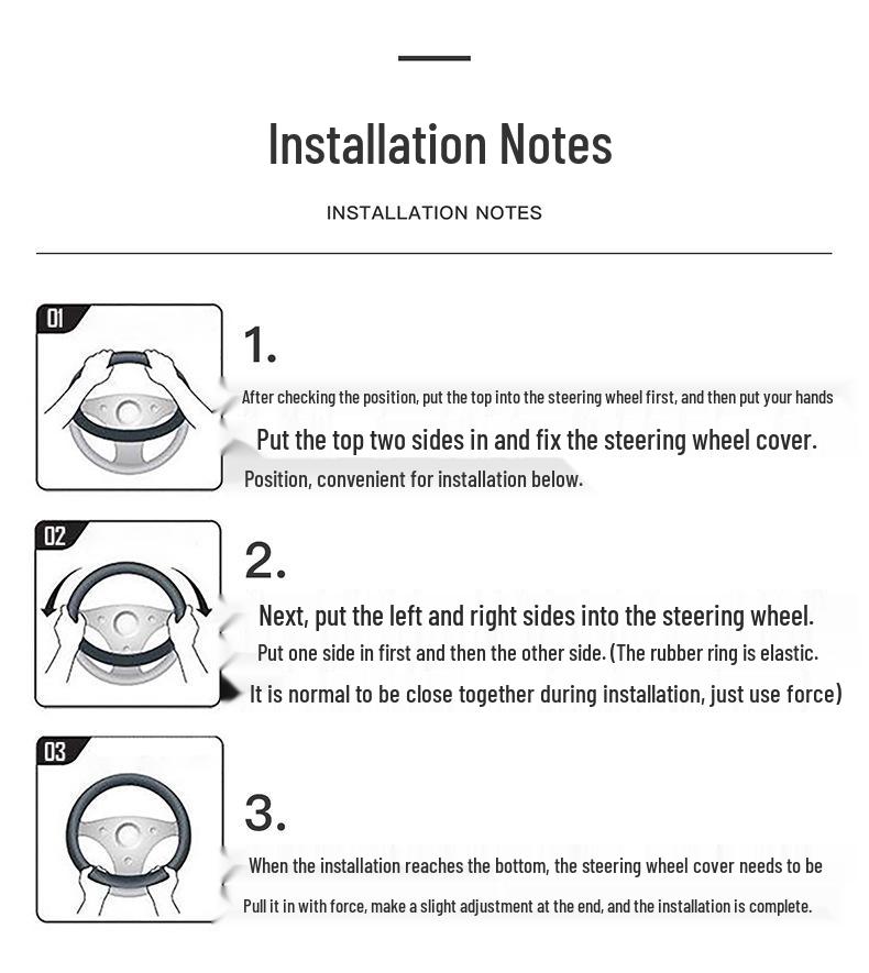 Genuine Leather Carbon Fiber Steering Wheel Cover for Mitsubishi: Outlander, Eclipse, Pajero Sport, ASX, Lancer, Junge, Yishen.