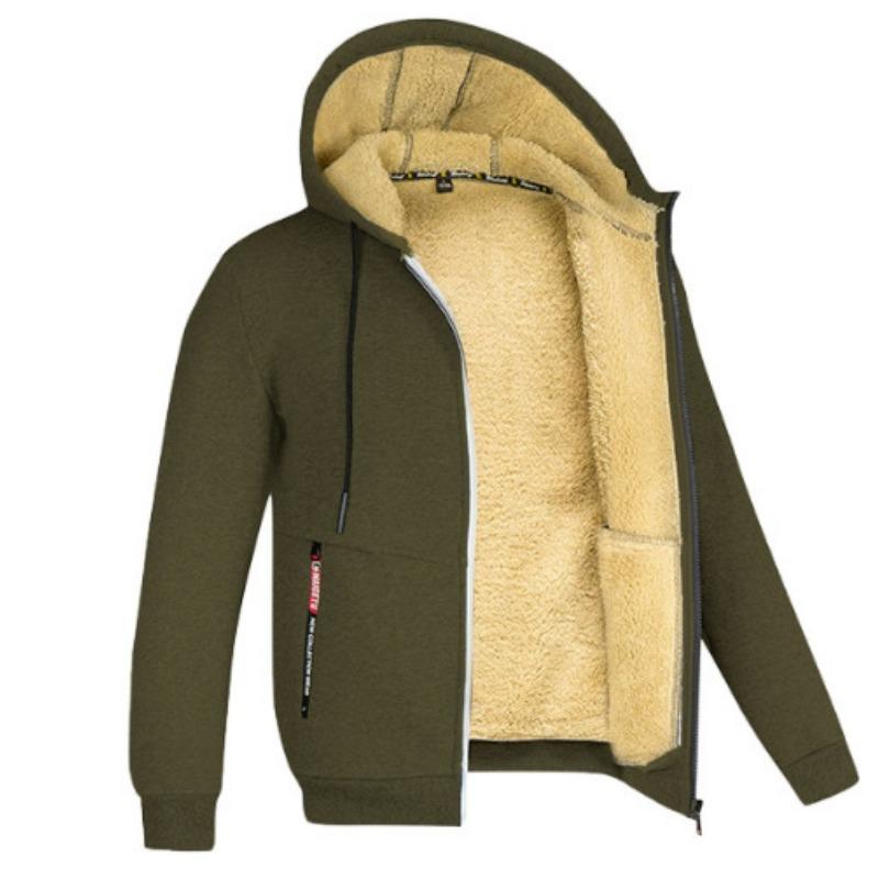 Male Autumn and Winter Warm Jacket Fashion Casual Soild Color Long Down Jacket for Casual Hooded Jacket Denim Coats for Men