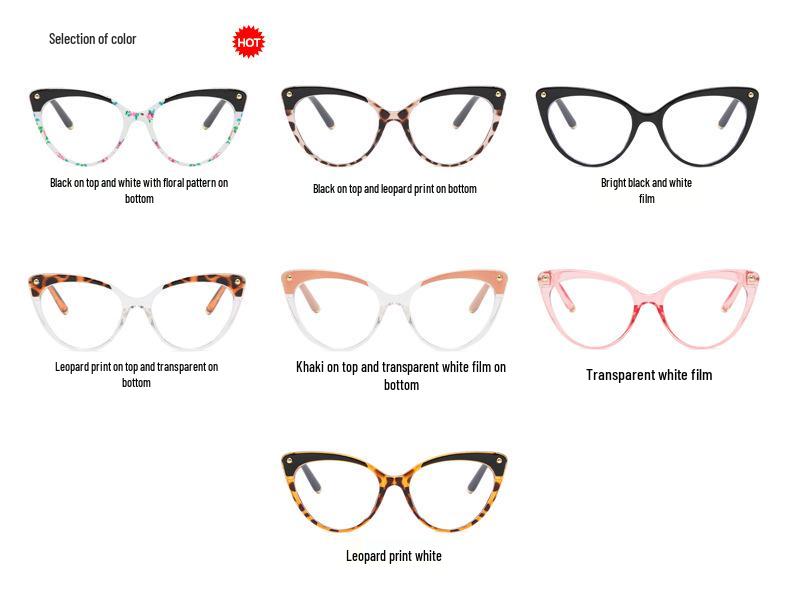 Оправа для очков TR90 в стиле ретро «кошачий глаз» с защитой от синего света для женщин