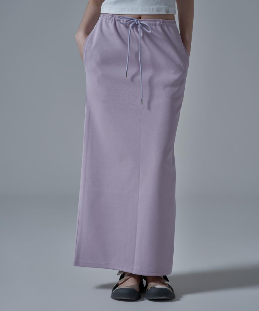 WAARFORWOMAN Wsk-04 String Banding Long Skirt_Lavender