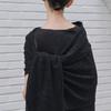 RRACE [1st Reorder] Wrap Knit Scarf_Charcoal
