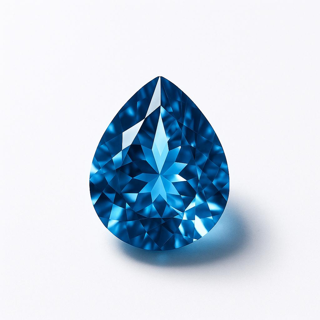 Natural Blue Sapphire Loose Gemstone Ceylon 13.59 ct Pear Cut September Birthday Birthstone